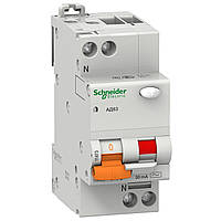 2P(1+N) 16A C 30mA Дифавтомат SCHNEIDER ELECTRIC АД63 11473 Диференціальний автоматичний вимикач Domae