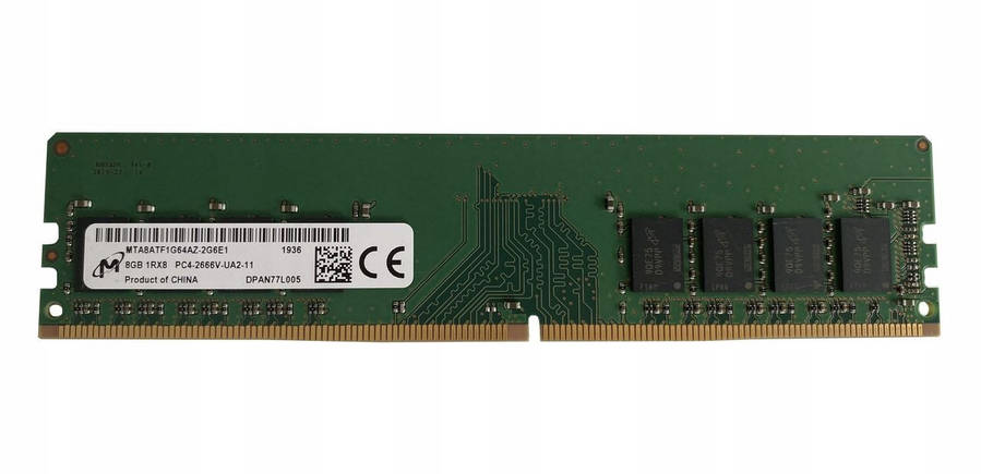 Оперативна пам'ять для ПК Micron DDR4 8 GB 2Rx8 PC4-2666V Б/В, фото 1
