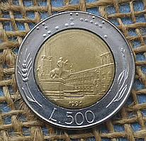 500 лiр 1991 року. Iталiя