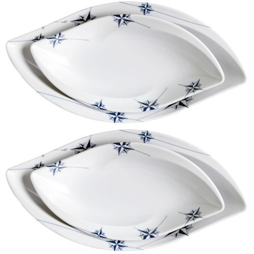 Страви сервірувальні хвилясті Northwind набір 4 шт з ударостійкого меламіну для сервірування столу Іспанія, фото 1