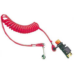 Стоп-вимикач з чеком Osculati для підвісного двигуна з карабіном і спіральним шнуром нова Італія