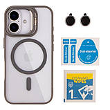 Чохол TPU+PC+Metal Stand Case with MagSafe and Camera Lenses для iPhone 16 Колір Blue, фото 8