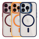 Чохол TPU+PC+Metal Stand Case with MagSafe and Camera Lenses для iPhone 16 Pro Колір Orange, фото 2