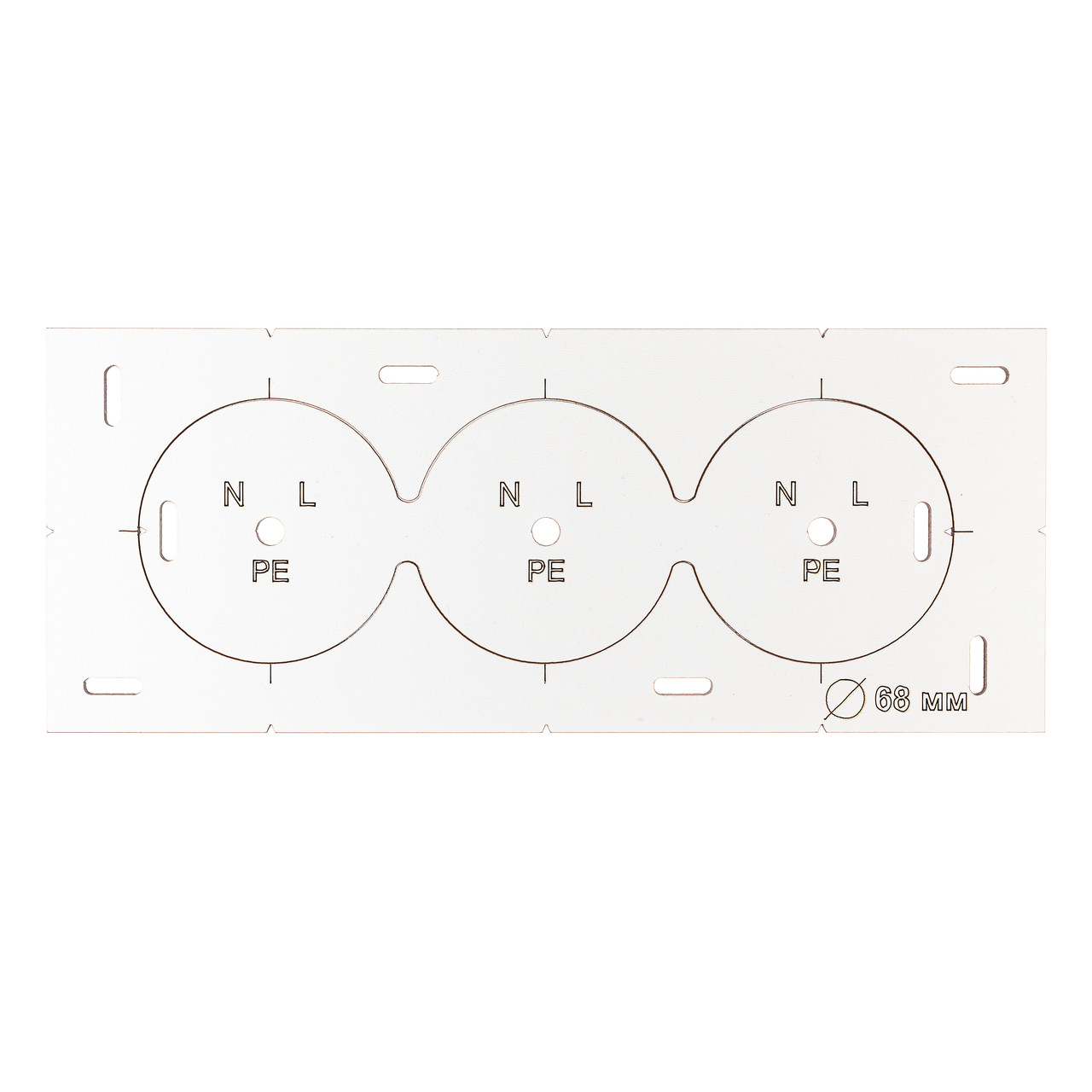 Шаблон Polax для підрозетників з отворами (1000-238), фото 1