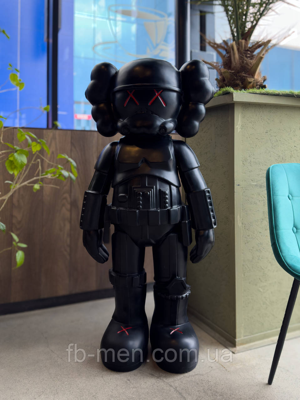 Kaws Star Wars Stormtrooper Black велика колекційна статуетка фігурка 140 см чорний