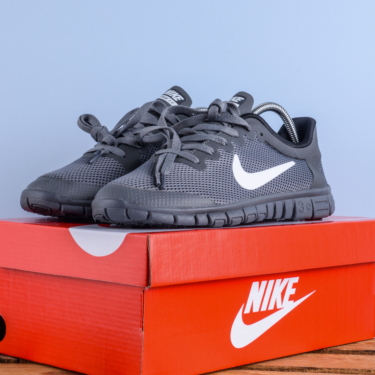 Чоловічі Легкі Кросівки Nike Free 3.0 сірі з білим