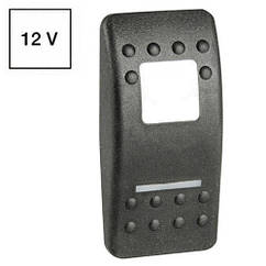 Кнопка Carling Switch Contura II 12 В нескользка полікарбонат чорний виводить символи при увімкненні