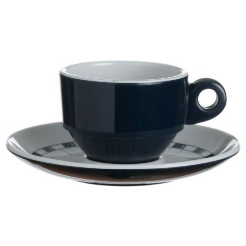 Набір кавовий Columbus Marine Business 6 комплектів меламін об'єм 80 мл стійкі блюдця Іспанія, фото 1