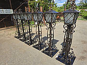 Ковані ліхтарі вуличні садово-паркові струмкової роботи АРТ ФК 9