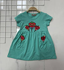Дитяче плаття з фруктами Розміри: 1-2, 3-4, 5-6, 7-8 років (38026-1)
