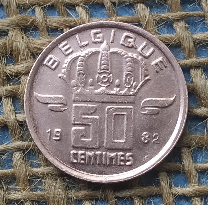 50 сантимiв 1982 року. Бельгiя
