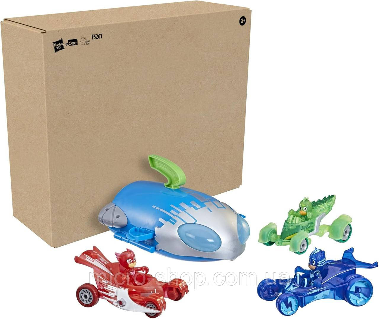 Ігровий набір 2 в 1 Штаб квартира Героїв у масках та 3 персонажі PJ Masks 2-in-1 HQ Playset