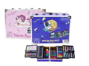Дитячий набір для малювання (133 предмети), у валізі/ Художній набор для творчості