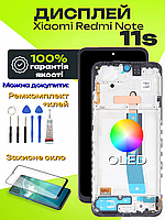 Дисплей Xiaomi Redmi Note 11s (OLED) (в рамці) високої якості, екран на Ксіомі Редмі Ноут 11с