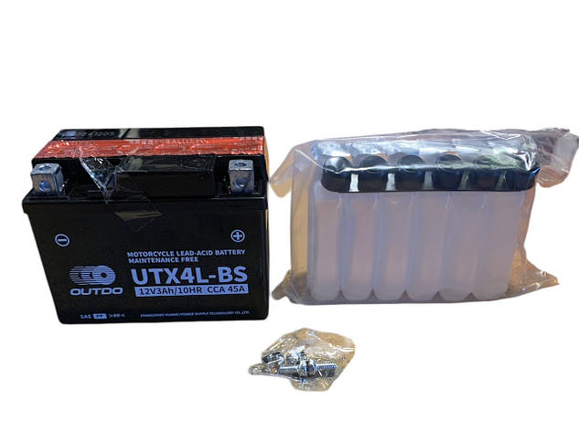 Акумулятор кислотний, заливний Outdo 12V, 4Ah (Розмір 115 х 70 х 85 мм)(Не обслуговується), фото 1
