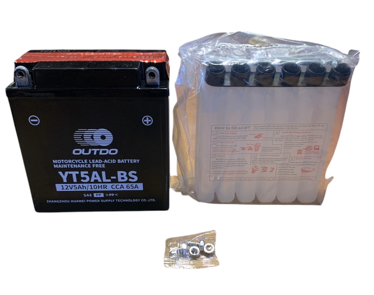Акумулятор кислотний, заливний Outdo 12V, 5Ah (Розмір 120 х 60 х 130 мм)(Не обслуговується)