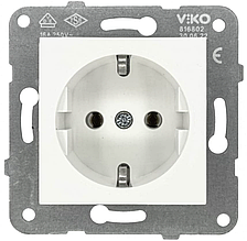 Розетка із заземленням без рамки VIKO Karre (білого кольору)