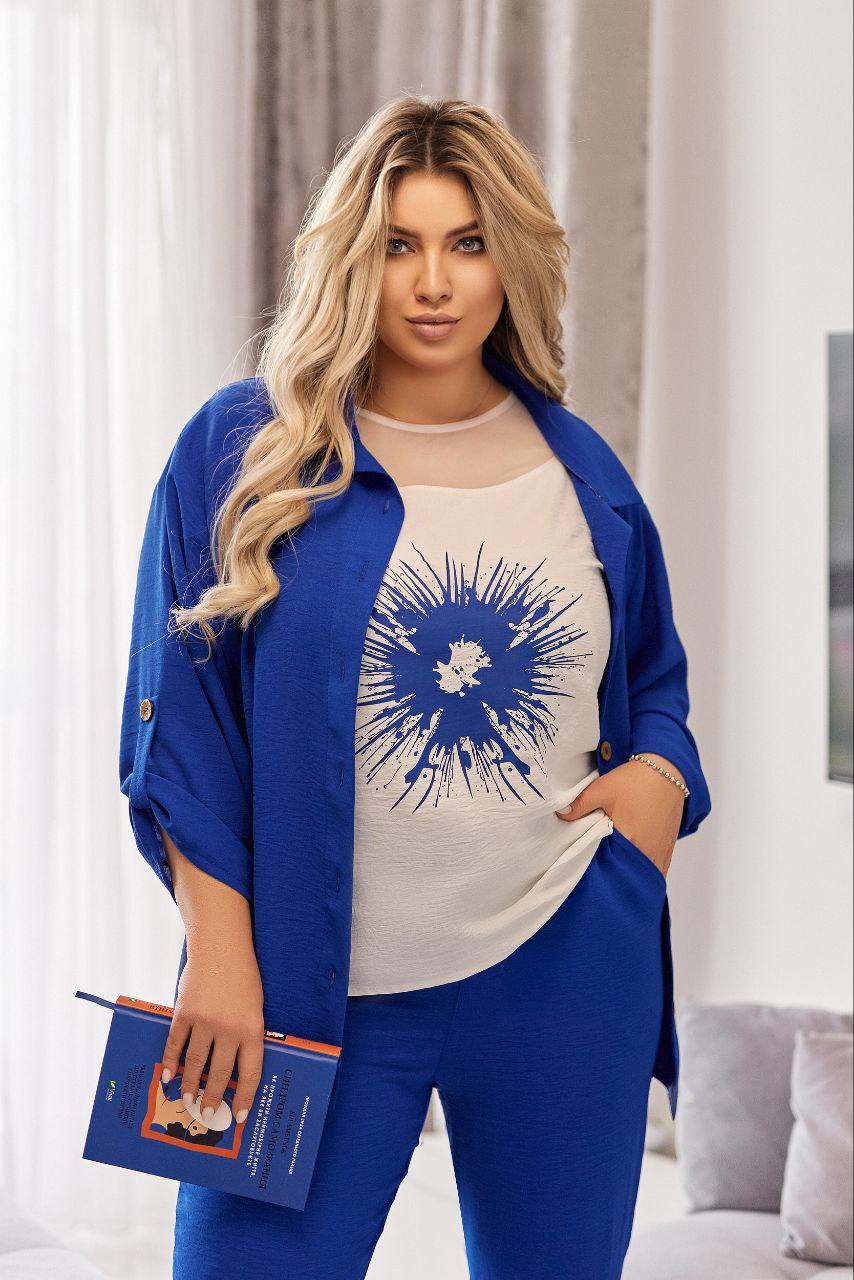 Костюм трійка сорочка футболка і джогери в кольорах 9268, фото 1