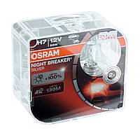 Лампа 12V H7 55W +100% Night Breaker Silver "Osram" (Box-2шт) (64210 NBS-BOX)