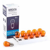 Лампа 24V (цоколь зміщ.бурштин. ВАU15s) P21W "Brevia" Amber