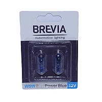Лампа 12V (безцокольна) W5W "Brevia" Power Blue W2.1 x9.5d (блістер 2шт)