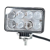 Фара-LED Прямокутник 24W 150х90х65мм (3Wх8) 10/30V Дальнє/Spot 1600Lm "Brevia"