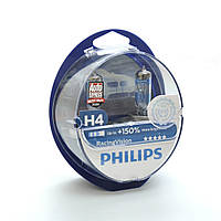 Лампа 12V H4 60/55W +150% Racing Vision "Philips" (Box-2шт)