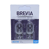 Лампа 12V (безцоколь 1-контак.) W21W "Brevia" W3 x16d (блістер 2шт)