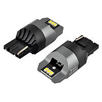 Світлодіод 12/24V T20 Білий W21W 6x3020SMD 330Lm 6000K "Brevia" CANbus №10110 (2шт)