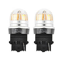 Світлодіод 12/24V P27 Білий P27W 15x2835SMD 330Lm 6000K "Brevia" CANbus №10238 (2шт)