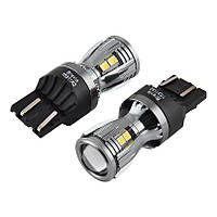 Світлодіод 12/24V T20/5 Білий W21/5W 14x2835SMD 350Lm 6000K "Brevia" CANbus №10311 (2шт)