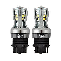 Світлодіод 12/24V P27/7 Білий P27/7W 14x2835SMD 350Lm 6000K "Brevia" CANbus №10339 (2шт)