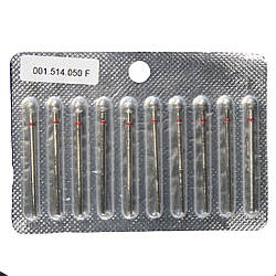 Фреза алмазна Lilly Beaute «Куля» 001.514.050 F Червона, 5 мм, 10 шт/уп