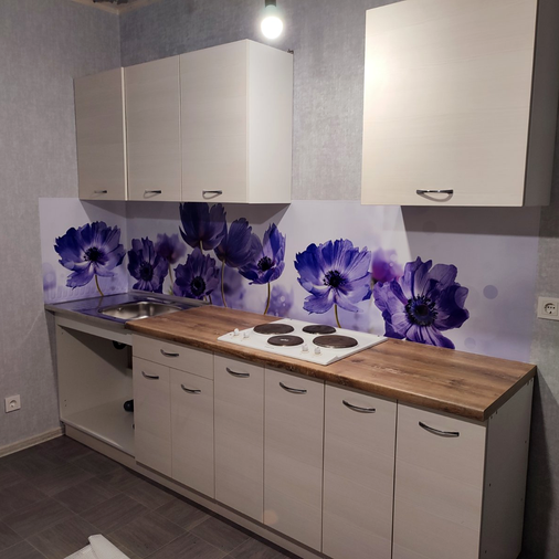 Кухонний фартух Волошок кухонні фартухи для кухні на стіну фотодрук скіналі квіти 600*2000 мм