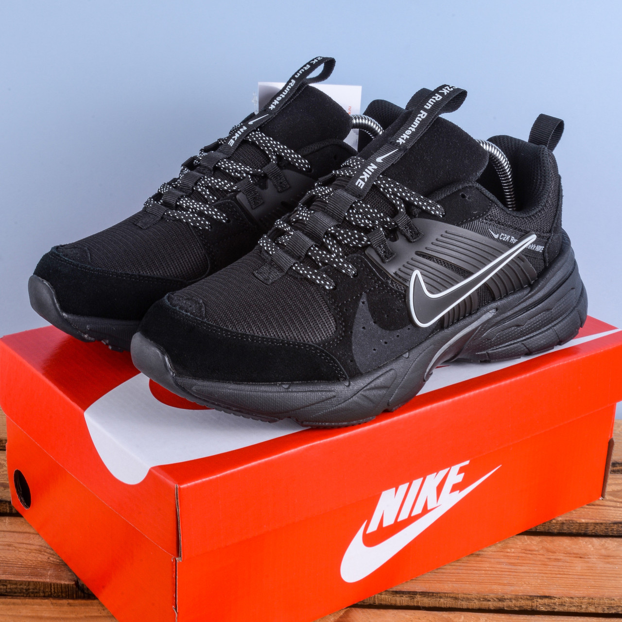 Чоловічі Кросівки Nike С2K Run Runtekk повністю чорні