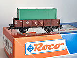 Roco модель вагона платформа з автомобільним контейнером, масштаб 1/87, H0, фото 2