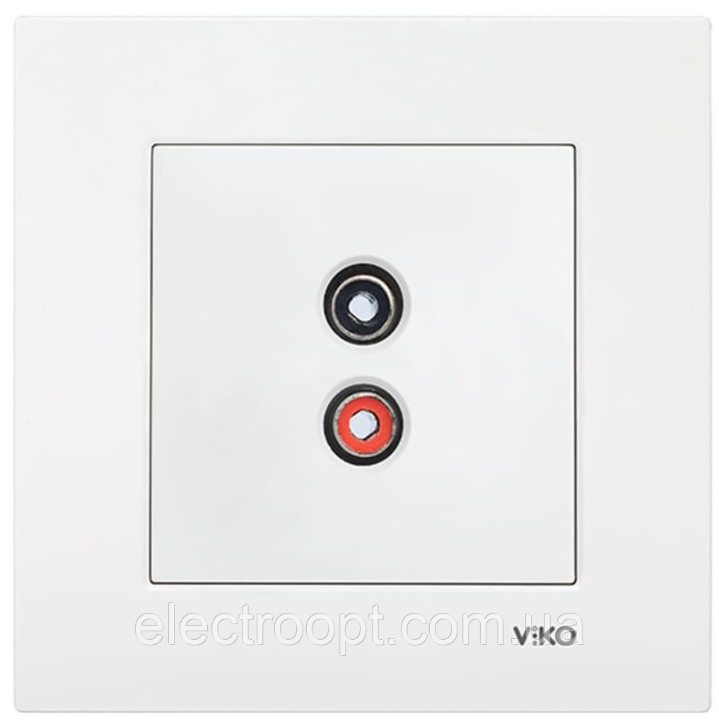 Аудіорозетка VIKO Karre (білого кольору)