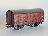 Модель 2х основного критого вагона #1131842, коричневого кольору, DB, масштабу H0, 1:87, фото 3