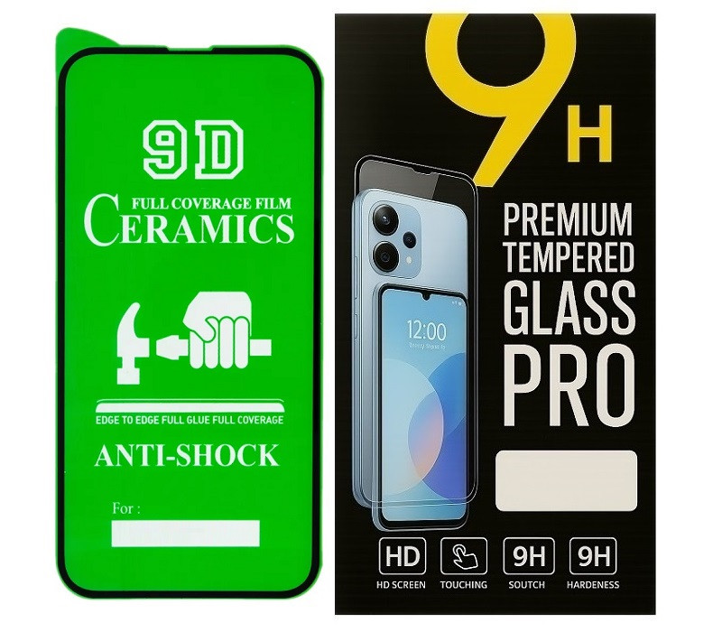 Протиударна захисна плівка Ceramics 9D для Apple iPhone 16e з чорною рамкою, глянцева, фото 1