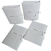 Папка архівна 215х310мм, з титульною сторінкою "Справа Том" на зав'язках висота корінець 0,7-2,8 см 50 шт