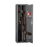 Збройовий сейф (124х30х25 см.) з відсіком для патронів чорний, фото 3