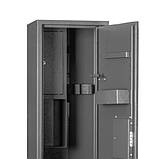 Збройовий сейф (124х30х25 см.) з відсіком для патронів чорний, фото 8