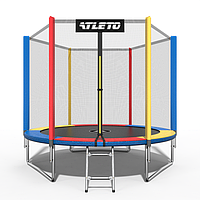 Батут Atleto 312 см з сіткою multikolor