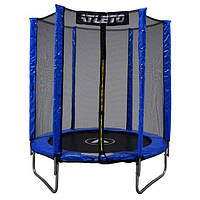 Батут дитячий з сіткою 183 см Atleto синій
