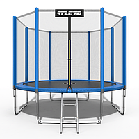 Батут дитячий з сіткою 374 см Atleto синій