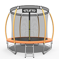 Батут дитячий 252 см з внутрішньою сіткою та драбинкою Atleto оранжевий