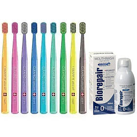 Зубная щетка Curaprox CS Smart 7600 з 5 років та дорослих + ополіскувач BIOREPAIR "Відновлення емалі" (500 мл)