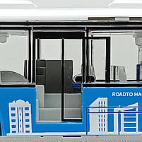 Іграшка Музичний автобус синій 98051A - 28 см, інерційний, зі світлом і звуком, фото 7