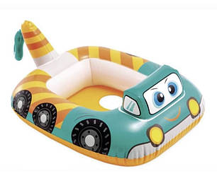 Надувний плотик Intex 59586 Машинка з дном 73 х 58 жовтий з блакитним