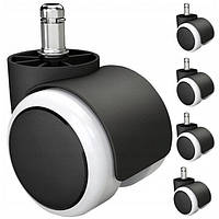 Колесо до офісного крісла нейлонове комплект 5 шт Bonro чорне